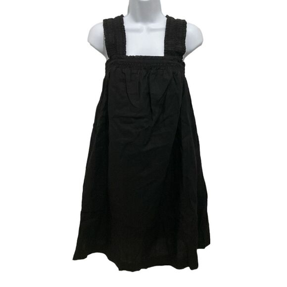 NWT Everlane Linen Dress Black Smocked Size XXS - Picture 3 of 6